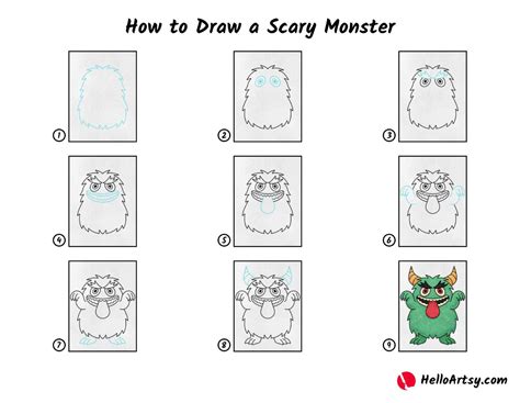 How To Make A Monster Drawing at Jeanette Upshaw blog