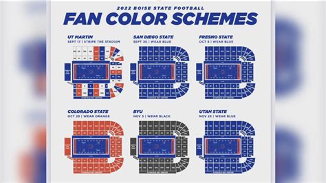 Boise State football unveils fan color schemes for 2022 season | ktvb.com