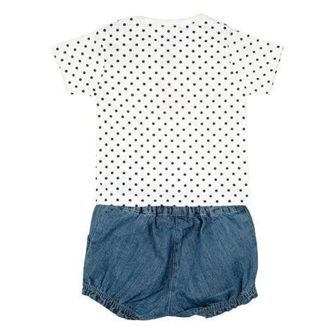 Buy Girls Short Set -White Dark Blue Online in India | Me n Moms