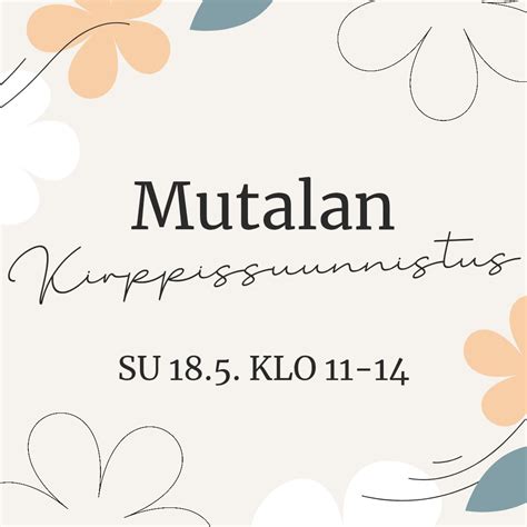 Mutalan Kirppissuunnistus, Mutala, Tampere, 18 May 2025 | AllEvents