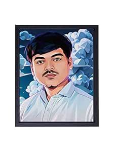 Jadoun Personalized Digital vector art Photo Frame Gift for Couple ...