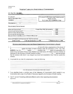 1997 NC Form EC100 Fill Online, Printable, Fillable, Blank - pdfFiller