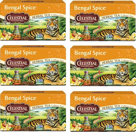 Celestial Seasonings Bengal Spice Herbal Tea, 20 Count (Pack of 6 ...