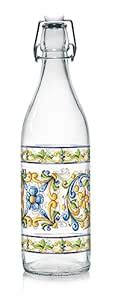 Cerve Sicily Water Bottle/Lead-Free Glass/Dishwasher Safe (Pack of 1 ...