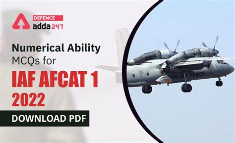 300 Important Numerical Ability Questions PDF for AFCAT 1 2022