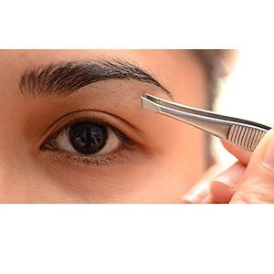 HimPrincy Slant Tip Tweezer & Plucker for Upper Lip, Eyebrows ...