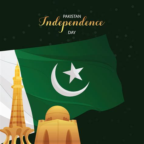 Happy independence day 14 august pakistan independence day 26562498 Vector Art at Vecteezy
