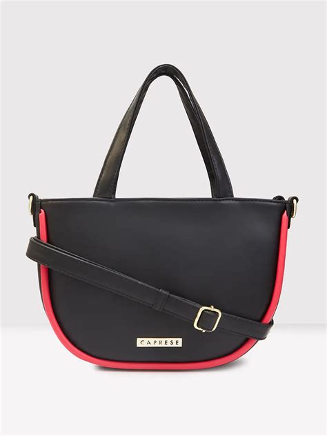 Buy Caprese Gracie Satchel Medium Handbag Black @ Rs.749 | Caprese Bags ...