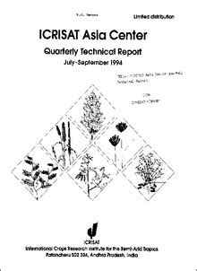 ICRISAT asia center quarterly technical report.July-September 1994 ...