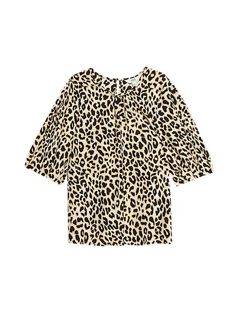 Buy Animal Print Gathered Neck Top at Marks & Spencer