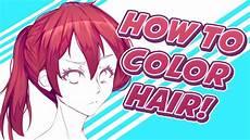 Hair Anime by Tutorial How To Color Anime Hair Hair Anime