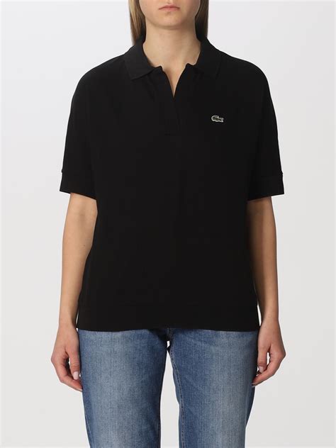 Lacoste Polo Shirt Women In Black | ModeSens
