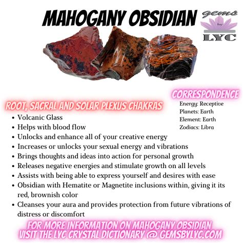 Mahogany Obsidian| Protection and Creativity| Gems By LYC | Obsidian ...