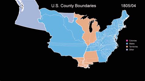 An Animated Timeline Showing the Border Changes of the 48 Contiguous United States Over 400 Years