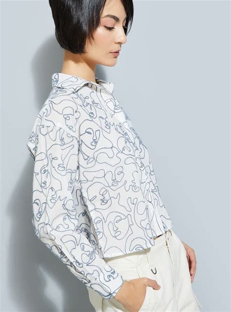 Buy ALAYA F x URB_N Women Embroidered Crop Shirt Online at just Rs. 699 ...