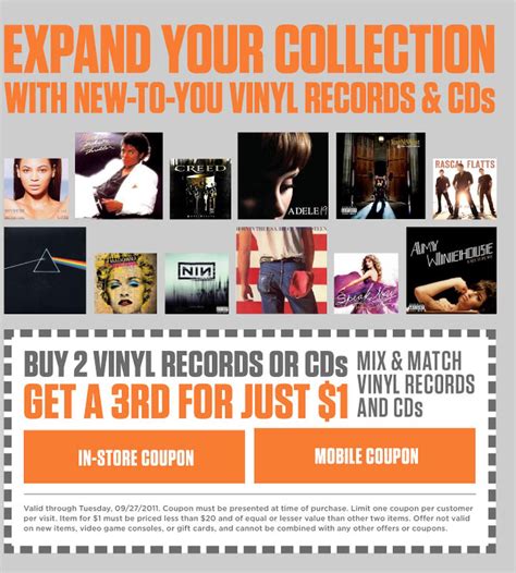 2nd & Charles Book Coupon Buy 2 Vinyl Records or CDs get 3rd for $1 ...