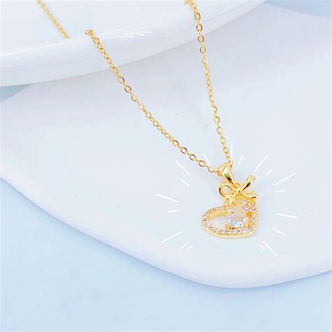 Regal Heart Golden Necklace | Salty – Salty Accessories