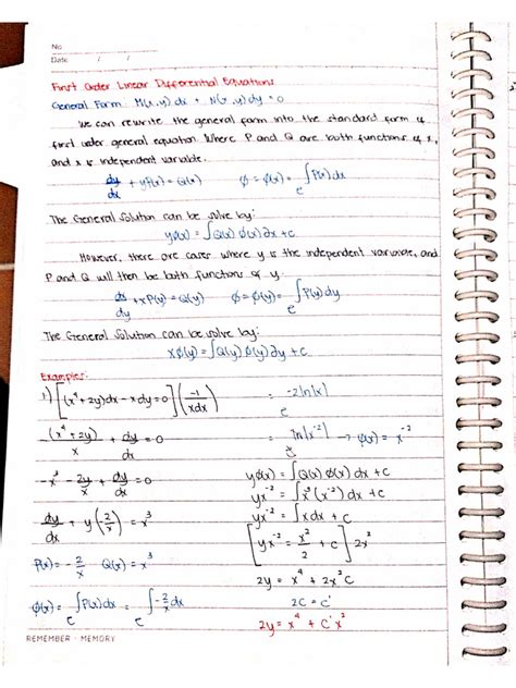 Image result for System of First Order Linear Differential Equation Using Matrix Method Examples