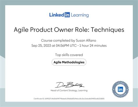 Susan Alfano on LinkedIn: Certificate of Completion