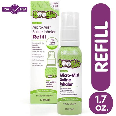 Boogie Micro-Mist Saline Inhaler Refill (1.7 oz) Delivery or Pickup ...