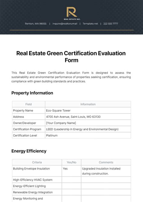 Real Estate Certificate