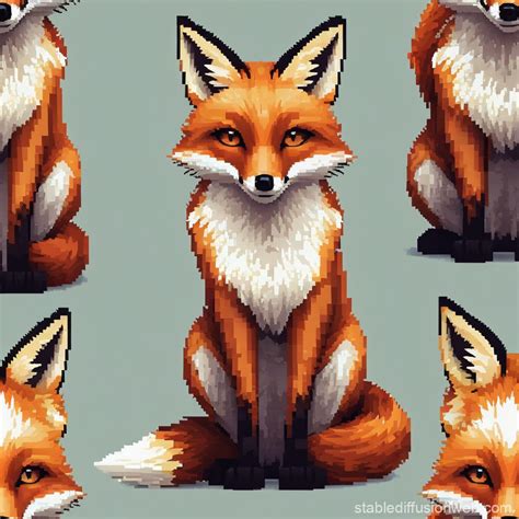 Pixel Art Fox | Stable Diffusion Online