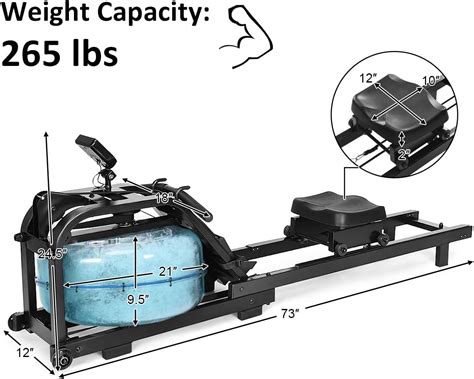 GYMAX Adjustable Resistance Water Rowing Machine India | Ubuy