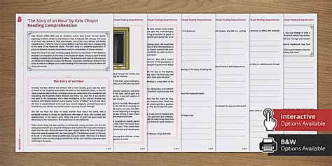 'The Story of an Hour' by Kate Chopin Reading Comprehension