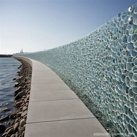 Sustainable Sea Wall Design by Renzo Piano | Stable Diffusion Online