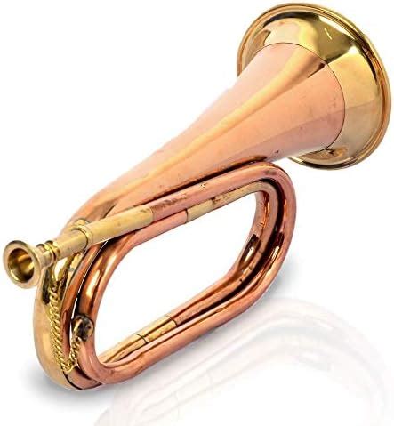 SM'SAI MUSICALS Solid Copper & Brass Bugle to Play Gift Decorative ...