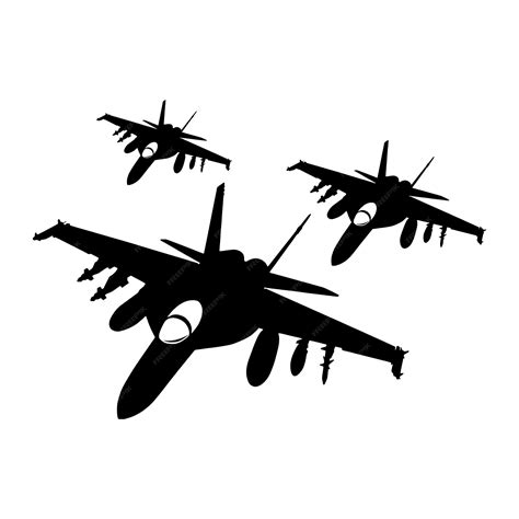 Premium Vector | Set of military aircraft silhouettes collection
