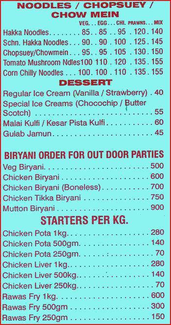 Menu at Greetings Restaurant And Bar, Mumbai, 82