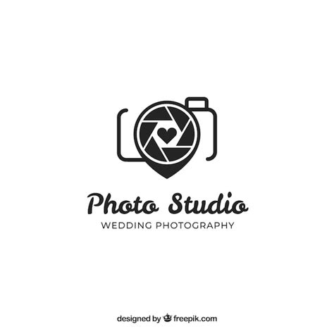 Fotografie-logo in zwarte kleur | Premium Vector