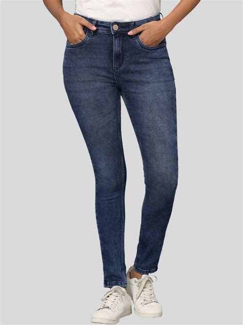 Women's Dark Blue High Rise Skinny Fit Jeans – Wearhouse