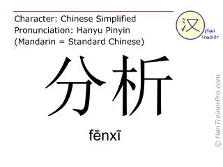 English translation of 分析 ( fenxi / fēnxī ) - analysis in Chinese