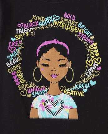 Girls Short Sleeve Girl Graphic Tee - BLACK | Gymboree