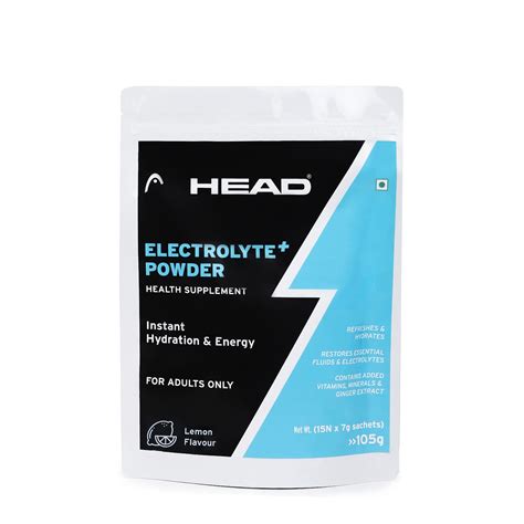 HEAD Electrolyte - 105g Rehydration Powder | 5 Vital Ingredients | Lem ...