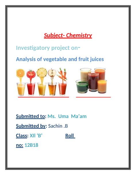 Document from sampetersachin 406 - Subject- Chemistry Investigatory ...