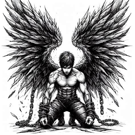 Эскиз татуировки падший ангел | Идея для татуировки | Тату идея ...