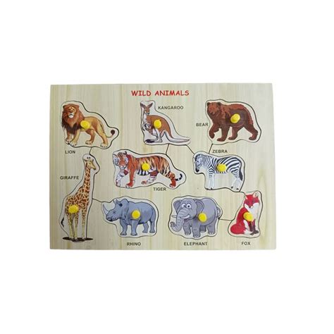 Amisha Gift Gallery Wooden Puzzles for Kids with Knob, Educational ...