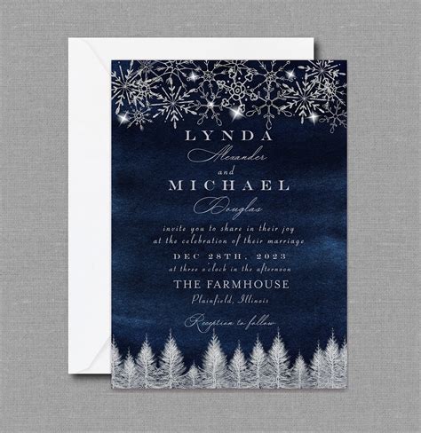 Blue winter wedding invitations | Beachweddingtips.com
