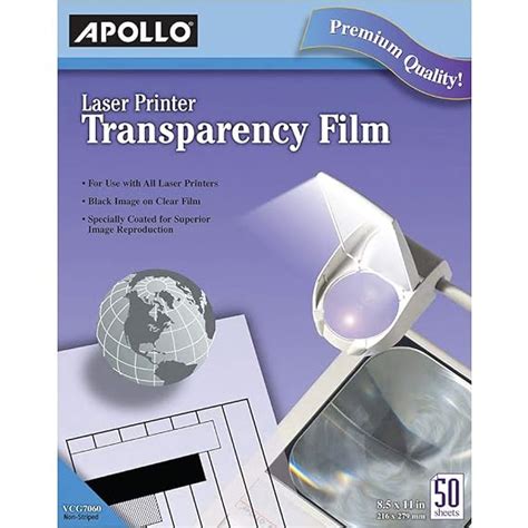* Transparency Film for Laser Printers Letter Clear 50/Box *: Amazon.in ...