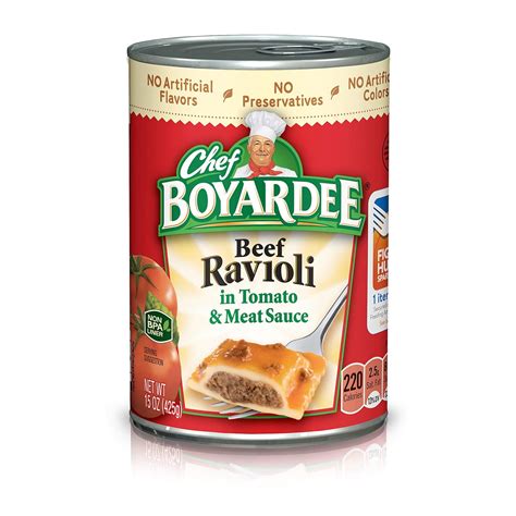 Amazon.com: Chef Boyardee Beef Ravioli, Canned Food, 15 OZ Can Ravioli ...