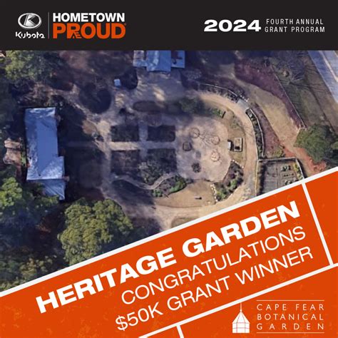 Cape Fear Botanical Garden Wins $50K Grant from Kubota Hometown Proud ...