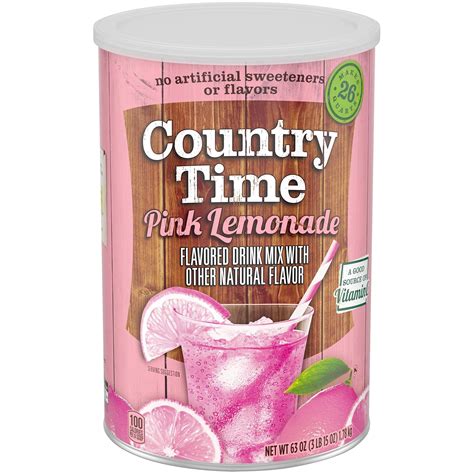 Amazon.com : Country Time Pink Lemonade Naturally Flavored Powdered ...