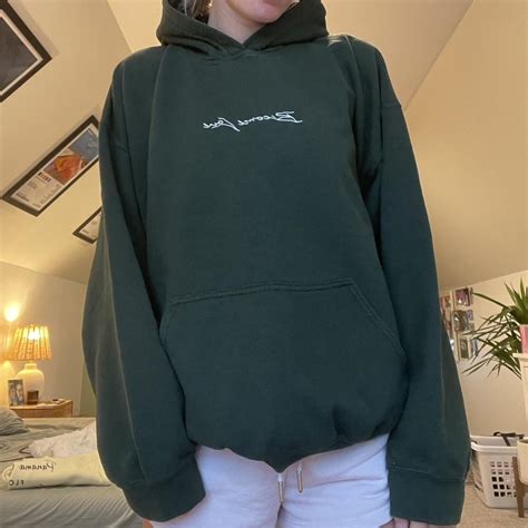 HWLF Become Love Green Hoodie Some pilling but other... - Depop