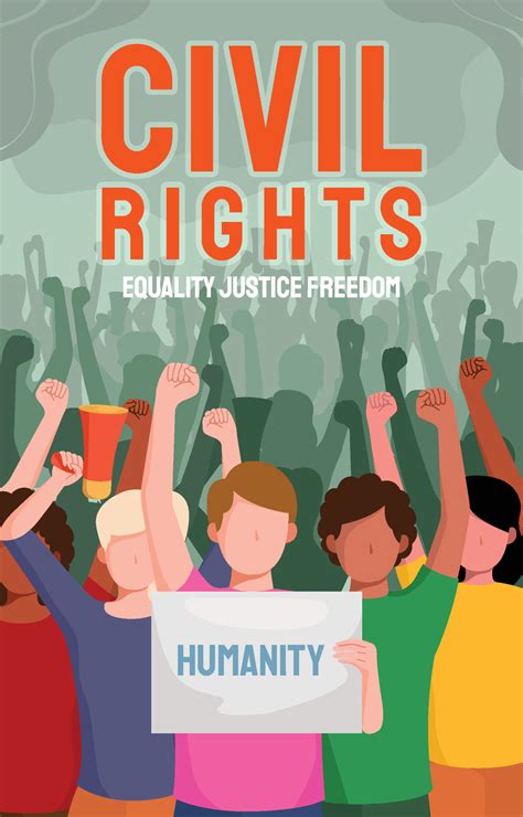 Humanity for Civil Rights Poster 4787795 Vector Art at Vecteezy