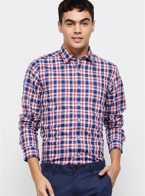 Buy Men Checked Full Sleeves Slim Fit Casual Shirt Online at just Rs ...