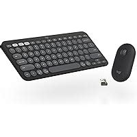 Logitech Pebble 2 Combo, Wireless Keyboard and Mouse, Quiet and ...