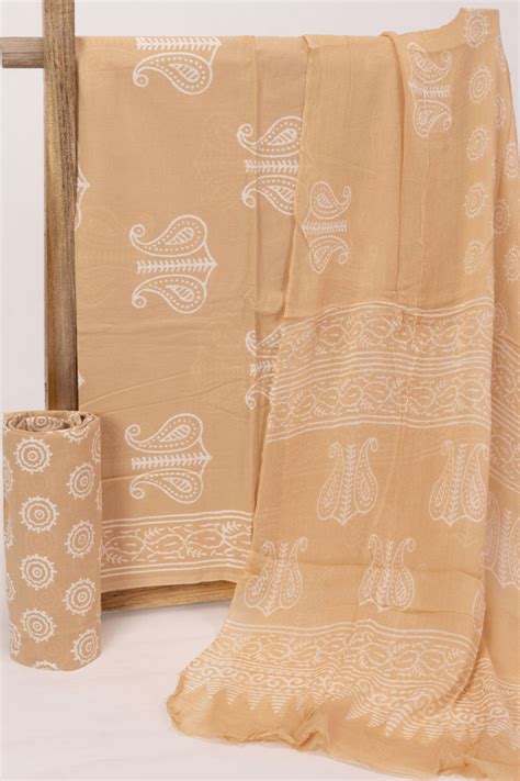 Salwar Suit Material - Hand Block Printed Unstitched Suit Material ...